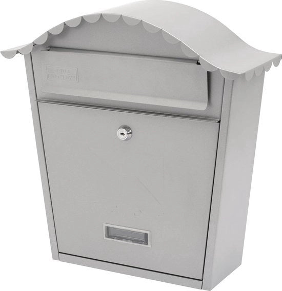 Montaggio a Parete in Acciaio Giallastro con Finestra - 36x37x13cm