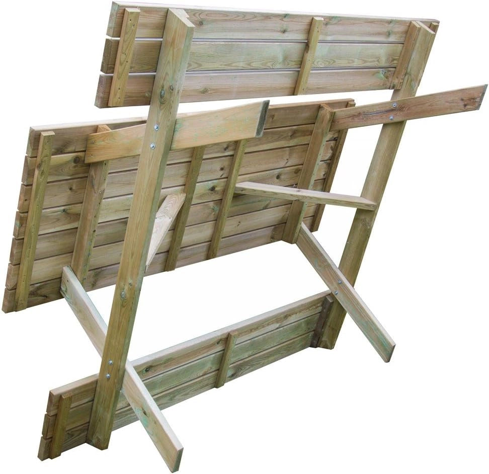 Tavolo da picnic in legno con 2 panche ? 180x70x71 cm ? Pino impregnato