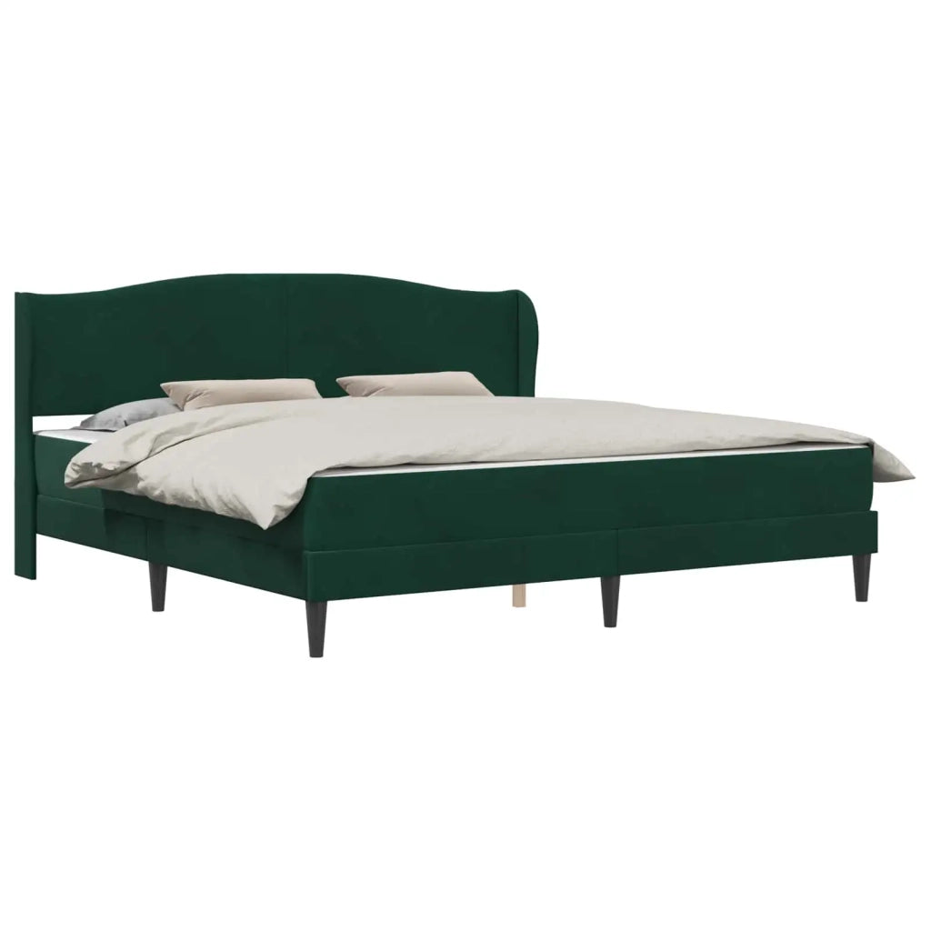 Struttura del letto Verde Scuro 200 x 200 cm Velluto