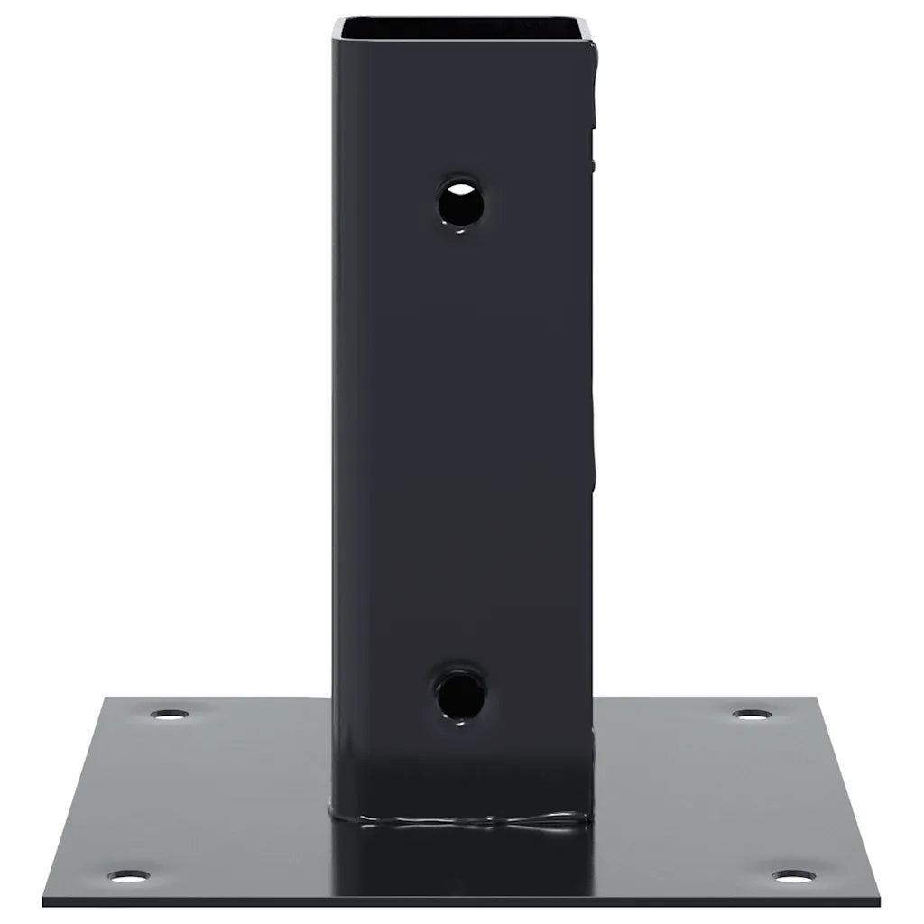 Basi per Pali Quadrati 4 pz 46x46 mm Acciaio Verniciato Polvere 42000018