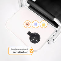 Sedia Sgabello Regista Poltrona Pieghevole In Alluminio Lavabile Leggera Lavabile Con Tavolino Porta Bibite Incluso Campeggio Mare Spiaggia Nero