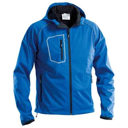 GIUBBINO SOFTSHELL CON CAPPUCCIO 'FASTEN' BLU Tg. S (44-46)