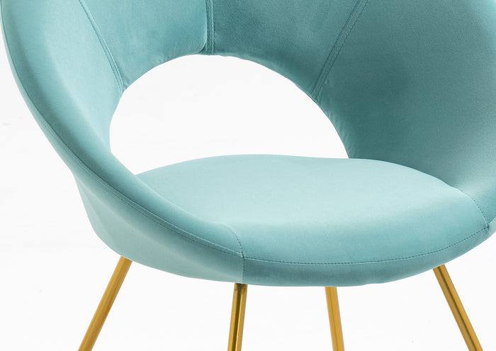 Poltrona Tonda Camera da Letto in Velluto Design Moderno, Sedia Imbottita Circolare con Gambe in Metallo Placcato Oro - Poltroncina per Salotto con Seduta Morbida Modello Grace - Tiffany