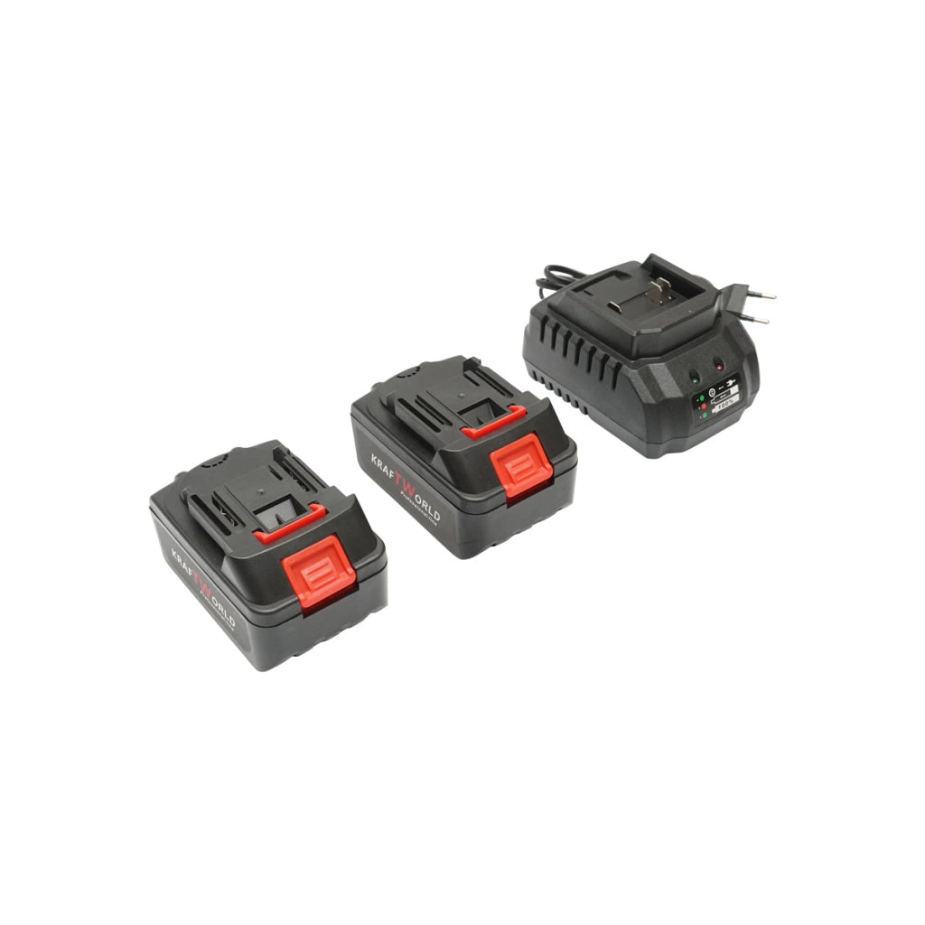 Smerigliatrice angolare 125 mm con batteria 20 V/4 Ah KrafTWorld