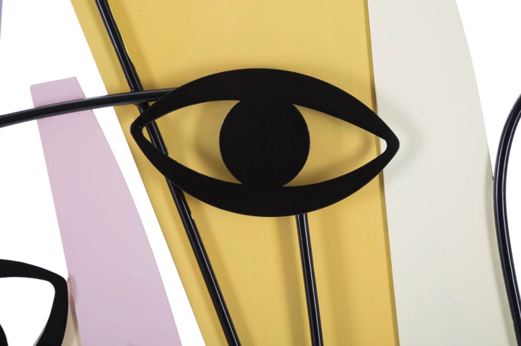 Pannello da Muro Eyes 120x2x72 cm in Ferro Multicolor