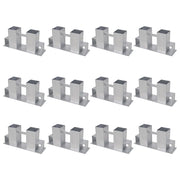 Set Supporti per Legna da Ardere 12 pz in Acciaio Argento 278715