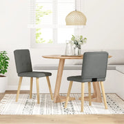 Sedie da Pranzo 2 pz Grigio Scuro in Tessuto 4101069