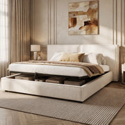 Letto matrimoniale imbottito 180x200 cm con contenitore idraulico