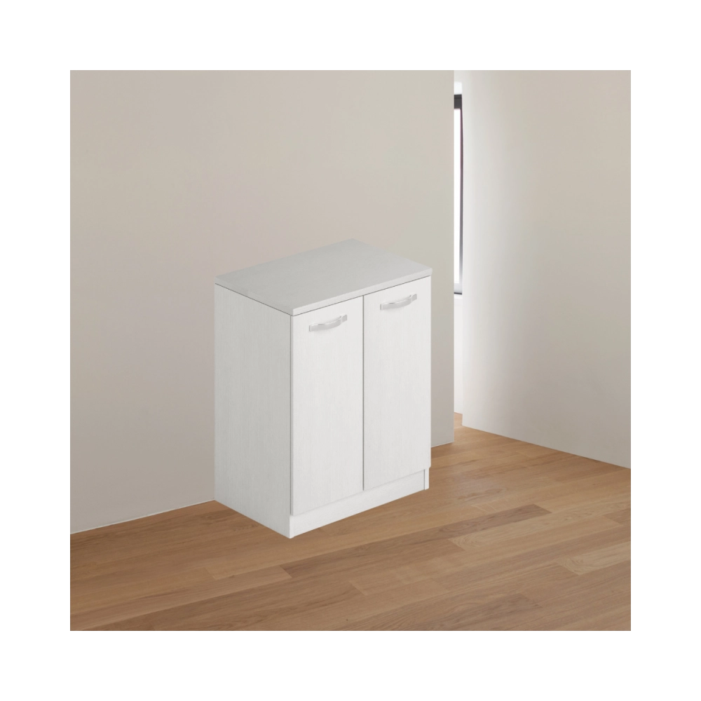 Mobile bagno due ante 71x50x85,5 colore bianco frassinato