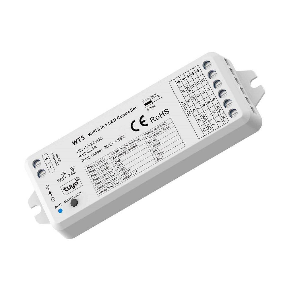 Trade Shop - Kit Pannello Ultra Slim Led 94w Centralina Smart Wifi 24v Rgb+4000k Rgbw Alexa Google -