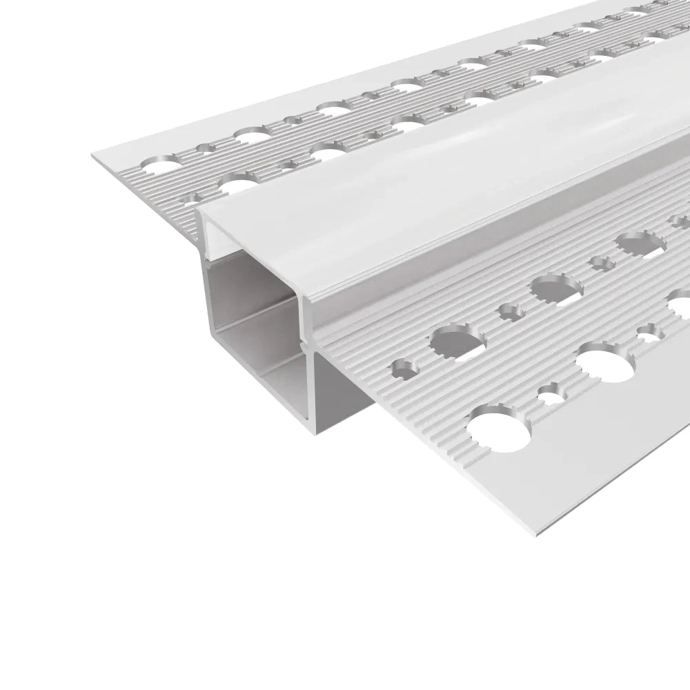 Profilo da incasso per cartongesso slim 1mt in alluminio silver per striscia led