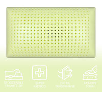 Guanciale Anatomico Aloe Vera Memo Cuscino Letto Saponetta Traspirante Memory Foam Anallergico Prodotto Italiano - Aloe -2 Cuscini