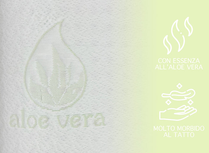 Guanciale Anatomico Aloe Vera Memo Cuscino Letto Saponetta Traspirante Memory Foam Anallergico Prodotto Italiano - Aloe -2 Cuscini
