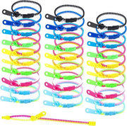 30 pezzi di cinturino per bambini - Bracciali di amicizia in bulk - Giochi per bambini - Fidget Toys - Cinturino per bambini con zip - Prezzi per Natale - Borse di regalo per feste - Resina