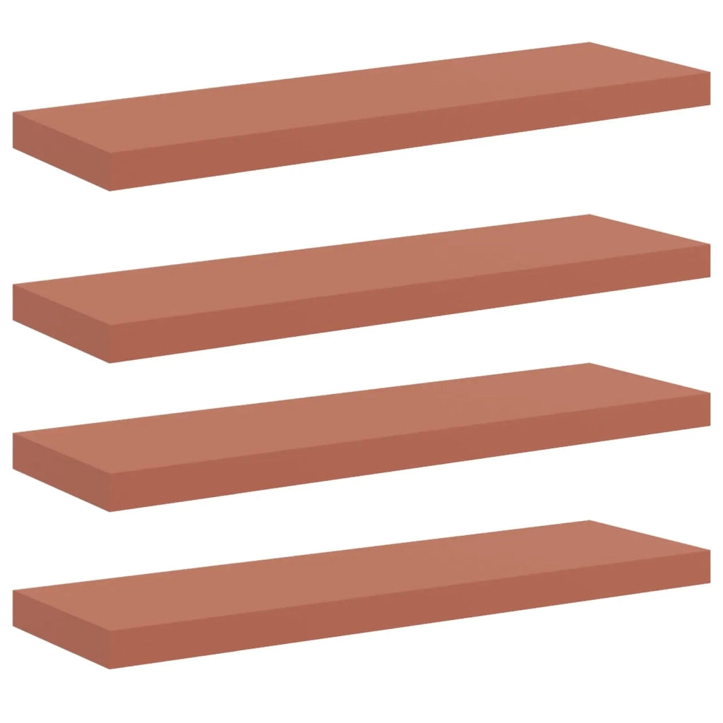 Scaffale da parete 4 pcs Rosso 90 x 23,5 x 4 cm