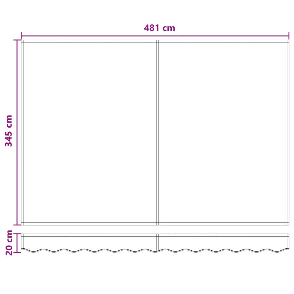 Tenda retrattile Grigio chiaro e bianco 500 × 350 cm 3426429