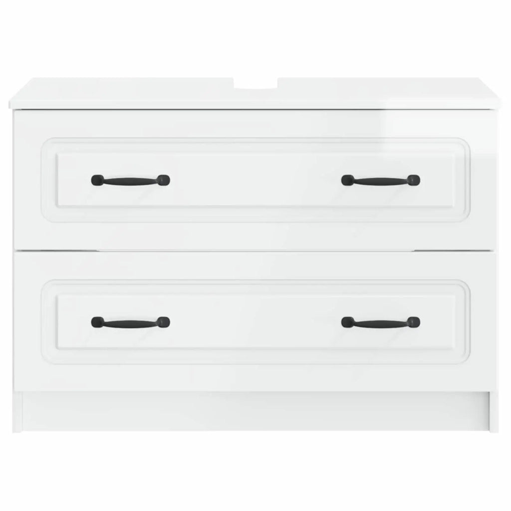Armadio per Lavabo da Bagno UTRECHT Bianco Lucido 897679