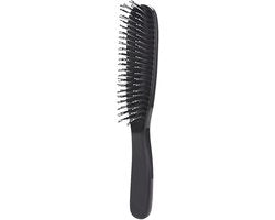 Spazzola per volumizzazione per uomo e donna - Pettinatrice per sciogliere capelli umidi/secchi, massaggiata per la pelle del capo e cura per la barba - Nero
