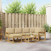 Set di divani da esterno 7 pz Bianco e Beige 3387902