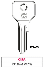 Silca CHIAVE ASC CS120 (G. VAC 3) CISA 10.00 pz