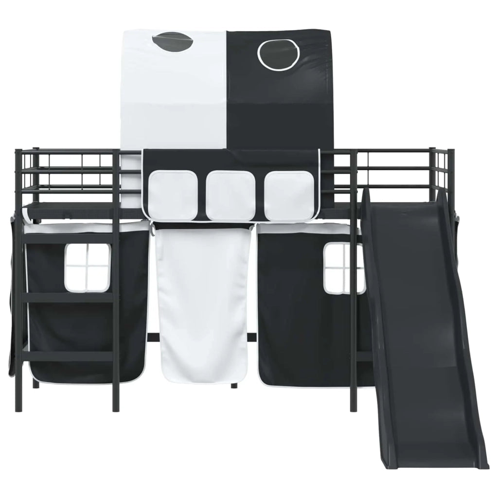 Struttura del letto loft per bambini Nero 90 x 190 cm Metallo