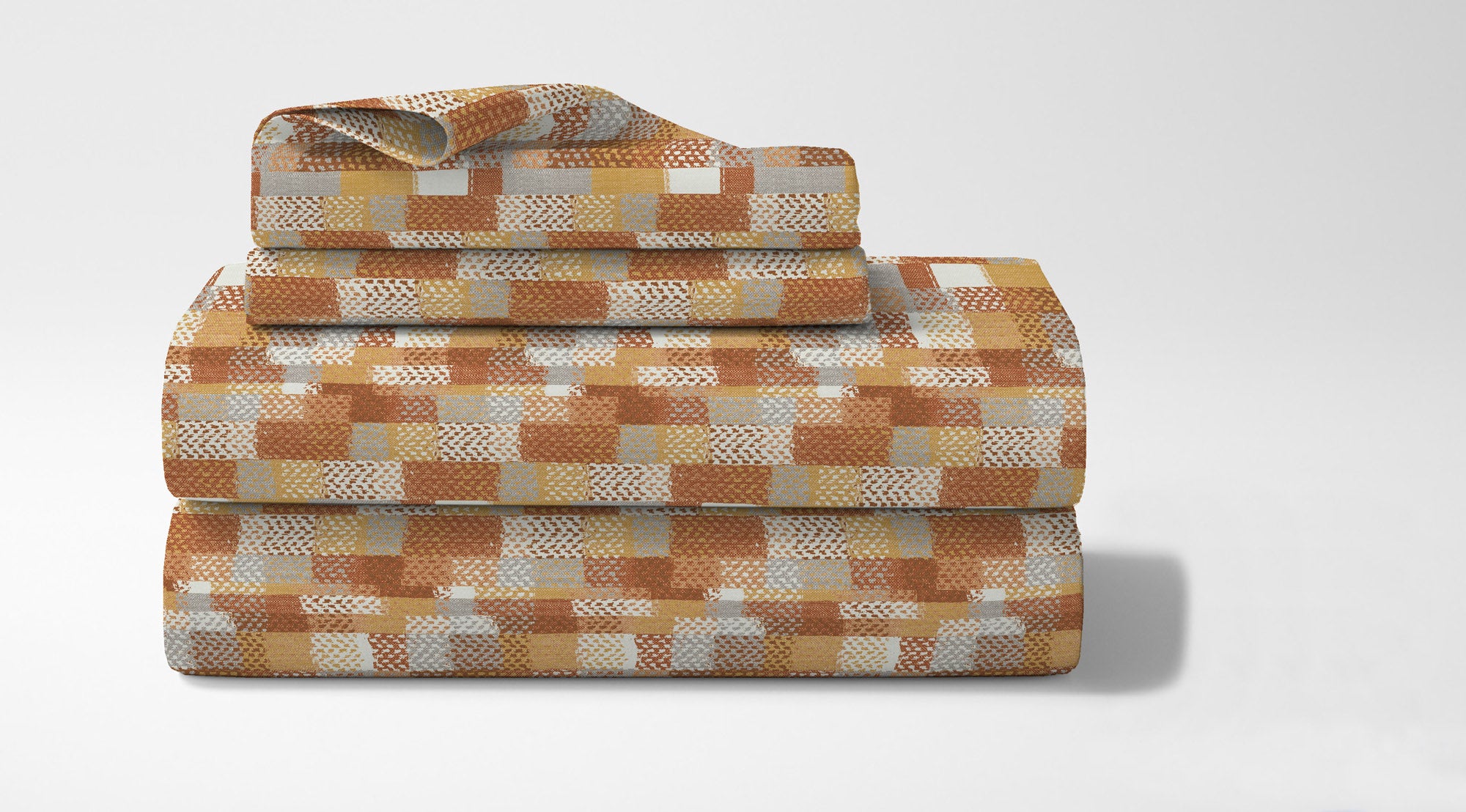 Completo Letto In Cotone Di Flanella Lenzuola Matrimoniali,Parure, Flanella Calda e Morbida,Anti Pilling Felpato Flanellato - Stv-LinedRust - Matrimoniale