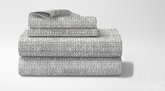 Completo Letto In Cotone Di Flanella Lenzuola Matrimoniali,Parure, Flanella Calda e Morbida,Anti Pilling Felpato Flanellato - Rigato521grigio - Matrimoniale