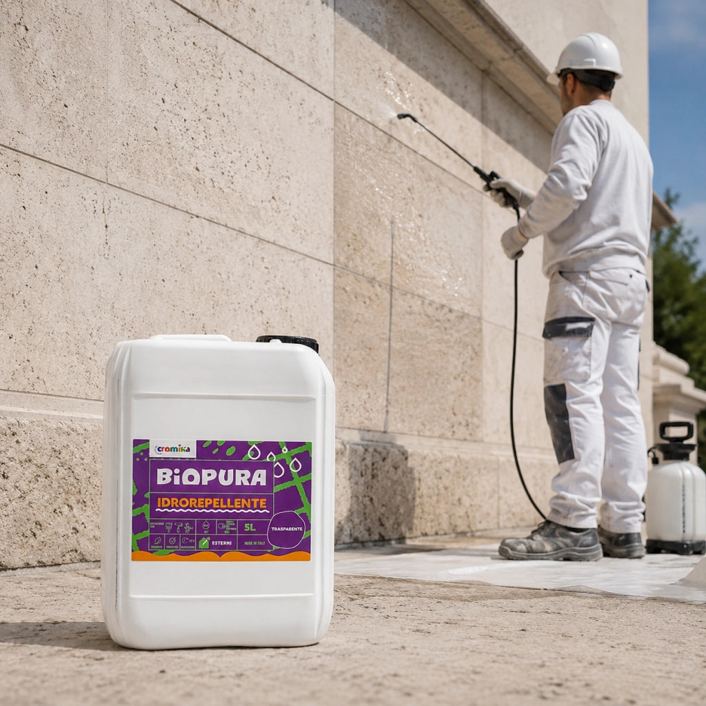 Idrorepellente siliconico trasparente acqua pronto uso linea biopura cromika *** formato 5 lt, confezione 1