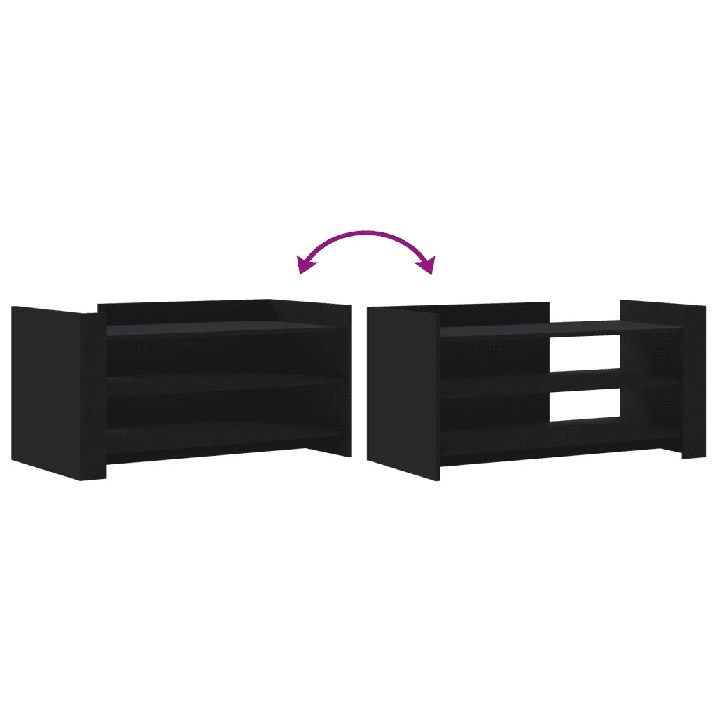 Tavolino da Salotto Nero 100x50x50 cm Legno Multistrato