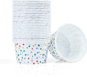 Mini forme per cupcake in carta - set da 100 - Forme per muffin e cupcake - Cupcake - Cesti per dolci - Copricesti per muffin e cupcake con punti a strisce - per muffin, torta al cioccolato e torta resistenti all'olio da cucina