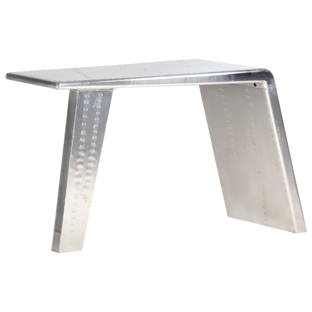 Scrivania Aviator Argento 112x50x76 cm Metallo