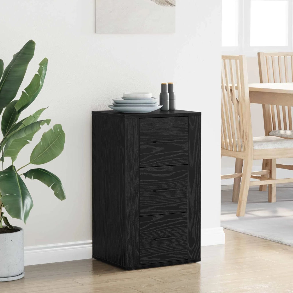 Credenza Rovere Nero 40 x 33 x 70 cm Legno multistrato