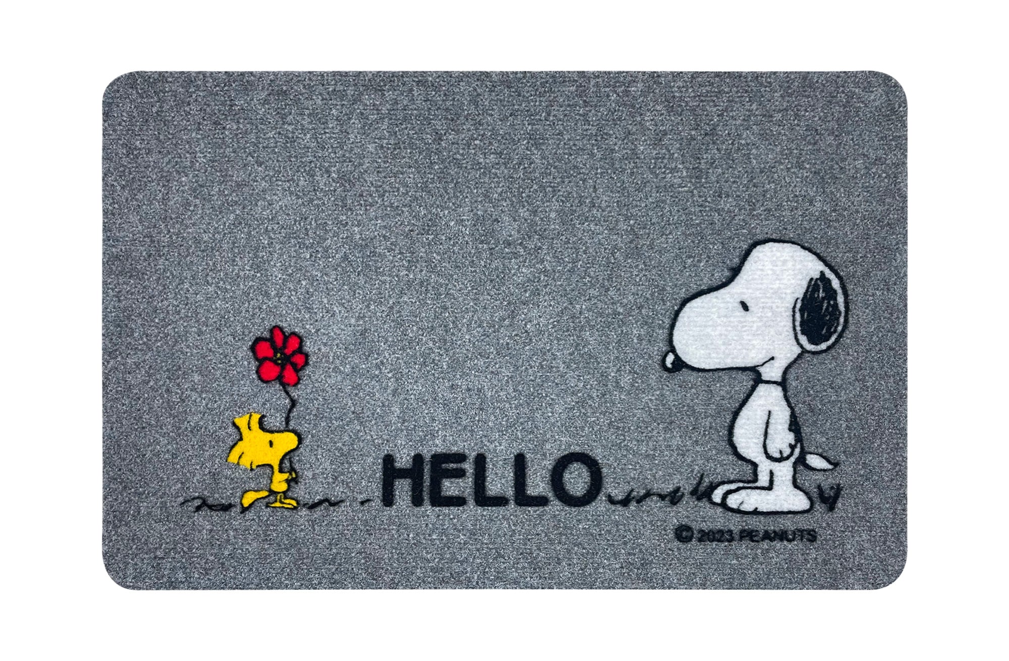 Peanuts Zerbino Ingresso Snoopy Originale Rettangolare 40 x 60 Cm Tappeto Ingresso Asciugapassi Tappetino Antiscivolo Interno Estero Originale Idea Regalo  - Hello