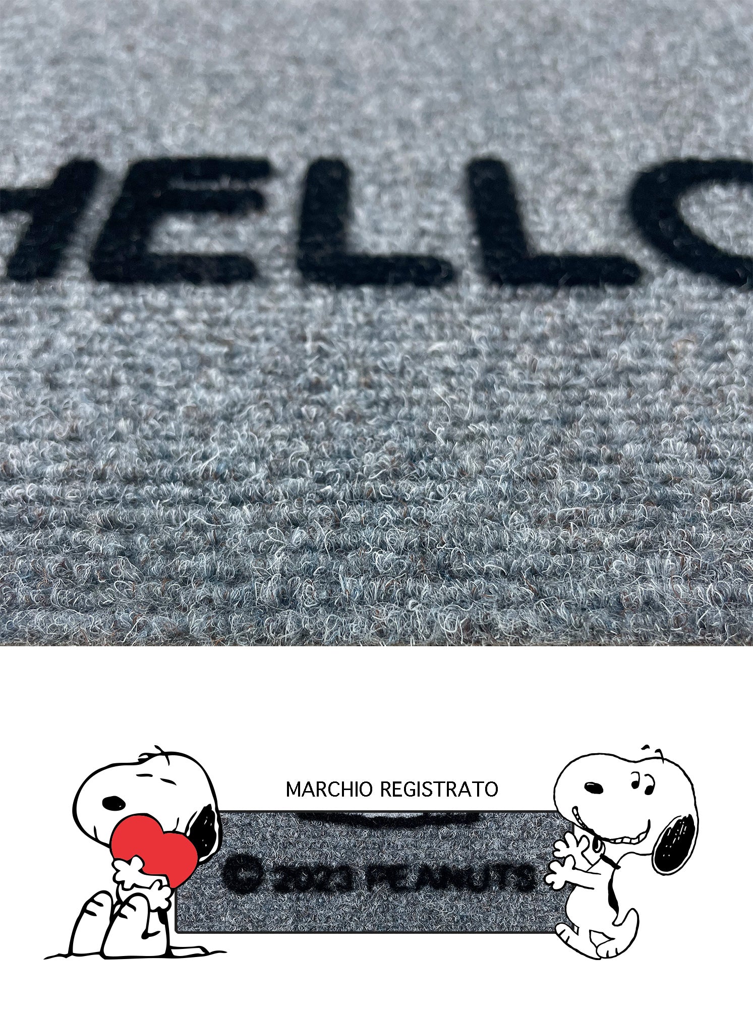 Peanuts Zerbino Ingresso Snoopy Originale Rettangolare 40 x 60 Cm Tappeto Ingresso Asciugapassi Tappetino Antiscivolo Interno Estero Originale Idea Regalo  - Hello