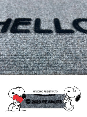 Peanuts Zerbino Ingresso Snoopy Originale Rettangolare 40 x 60 Cm Tappeto Ingresso Asciugapassi Tappetino Antiscivolo Interno Estero Originale Idea Regalo  - Hello