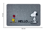 Peanuts Zerbino Ingresso Snoopy Originale Rettangolare 40 x 60 Cm Tappeto Ingresso Asciugapassi Tappetino Antiscivolo Interno Estero Originale Idea Regalo  - Hello
