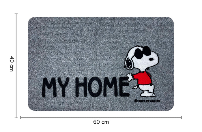 Peanuts Zerbino Ingresso Snoopy Originale Rettangolare 40 x 60 Cm Tappeto Ingresso Asciugapassi Tappetino Antiscivolo Interno Estero Originale Idea Regalo  - MyHome