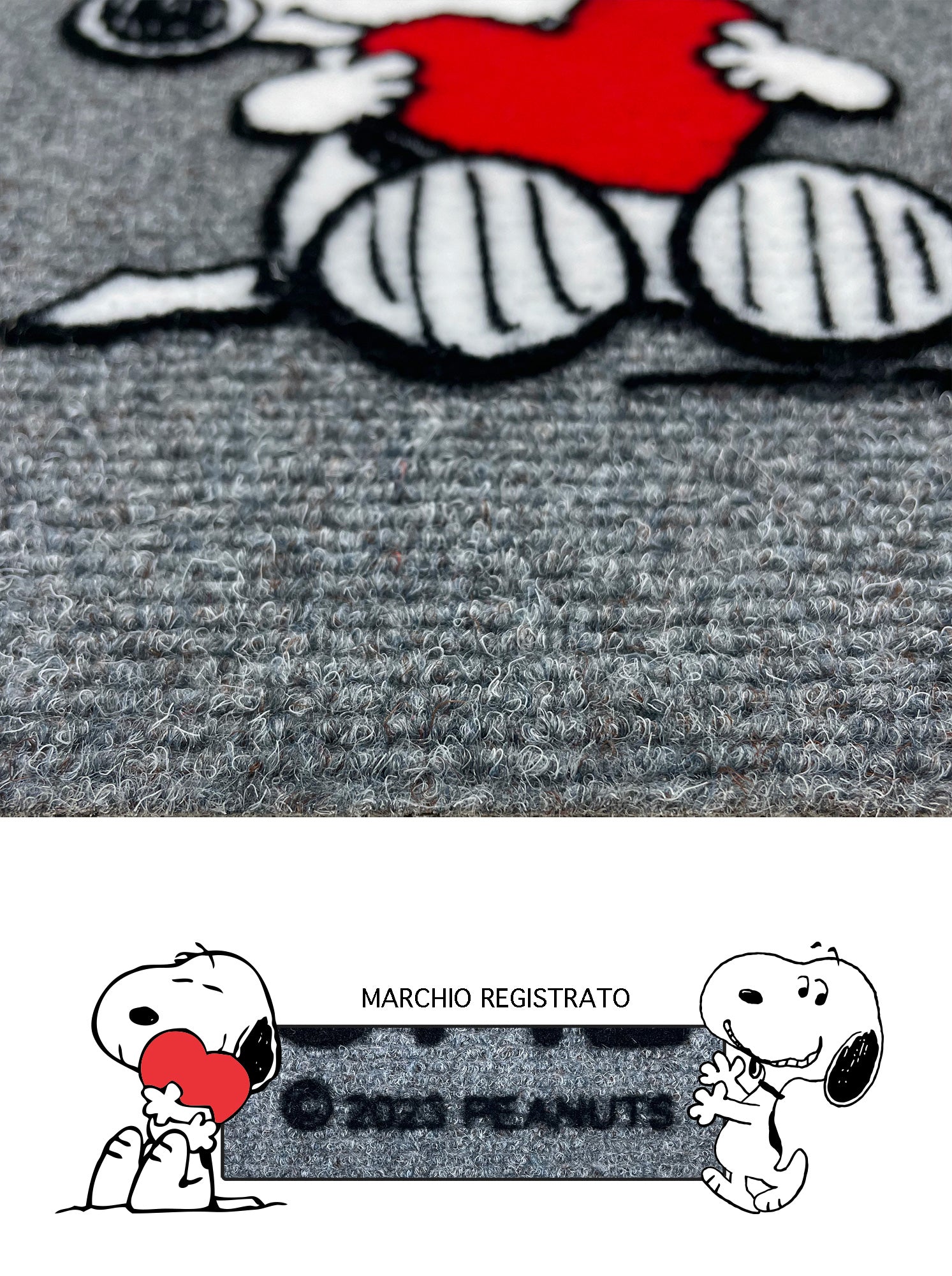 Peanuts Zerbino Ingresso Snoopy Originale Rettangolare 40 x 60 Cm Tappeto Ingresso Asciugapassi Tappetino Antiscivolo Interno Estero Originale Idea Regalo  - Welcom