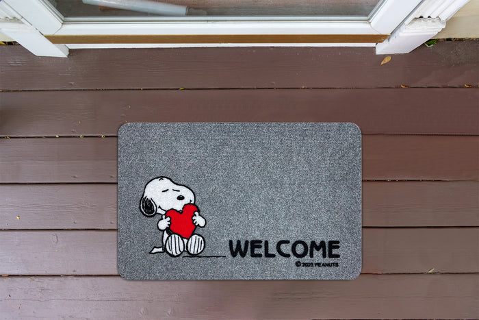 Peanuts Zerbino Ingresso Snoopy Originale Rettangolare 40 x 60 Cm Tappeto Ingresso Asciugapassi Tappetino Antiscivolo Interno Estero Originale Idea Regalo  - Welcom