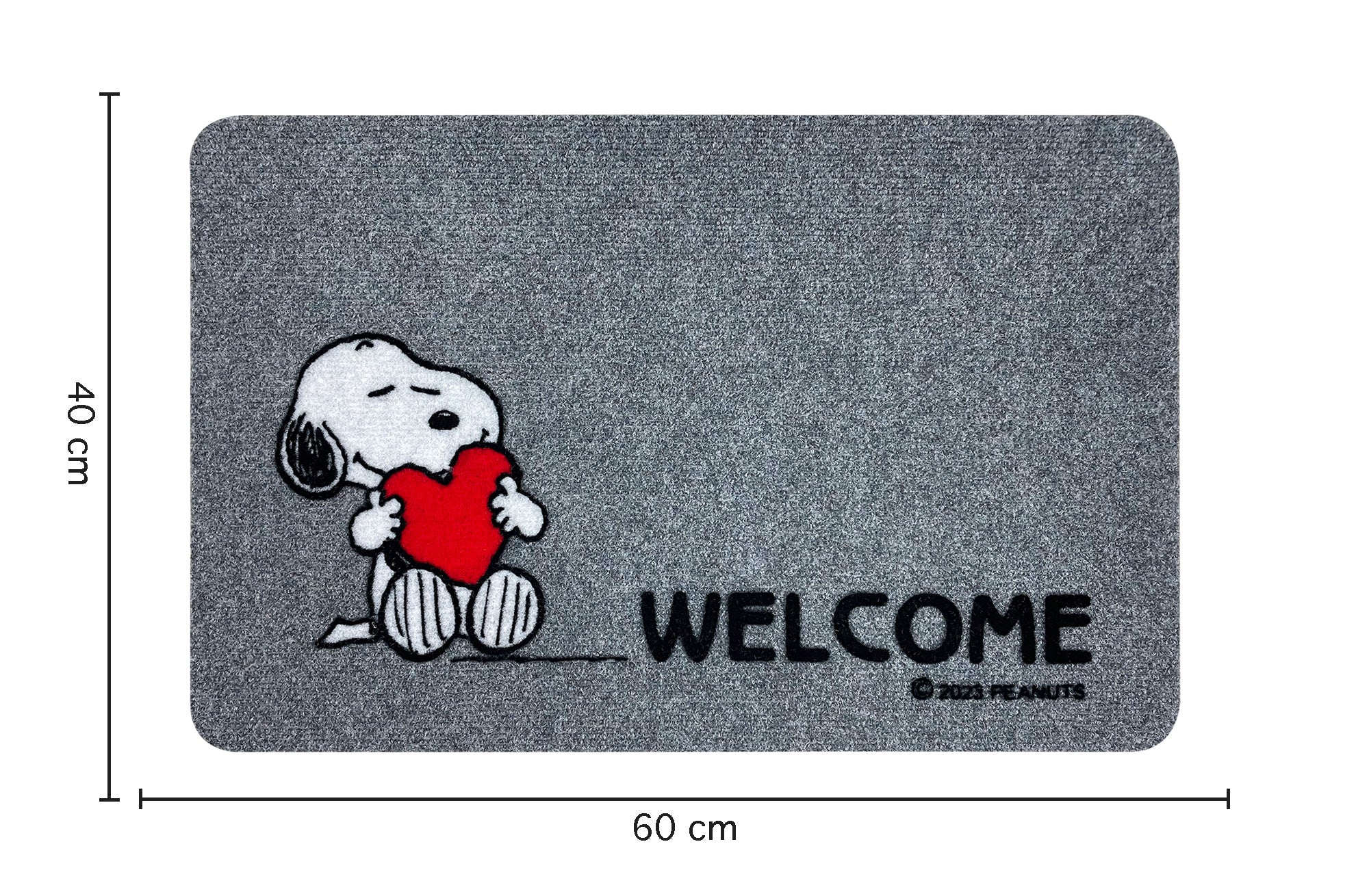 Peanuts Zerbino Ingresso Snoopy Originale Rettangolare 40 x 60 Cm Tappeto Ingresso Asciugapassi Tappetino Antiscivolo Interno Estero Originale Idea Regalo  - Welcom