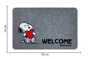 Peanuts Zerbino Ingresso Snoopy Originale Rettangolare 40 x 60 Cm Tappeto Ingresso Asciugapassi Tappetino Antiscivolo Interno Estero Originale Idea Regalo  - Welcom