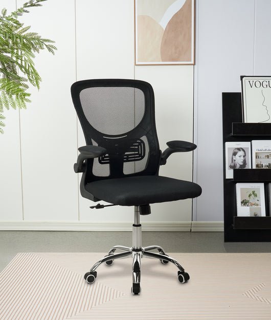 Sedia Da Ufficio Con Supporto Lombare, Poltrona Scrivania Ergonomica Braccioli Regolabili Altezza Regolabile Schienale in Rete Traspirante,Oscillante con Ruote Girevoli Greta