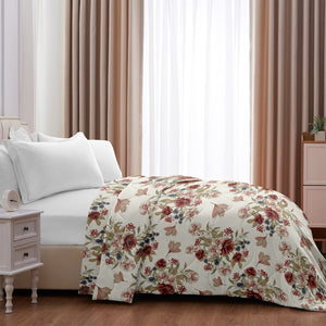 Trapunta Matrimoniale Invernale Stampata Piumino Caldo Piumone Prodotto Italiano Imbottitura Coperta Anallergica Traspirante - 23Floris