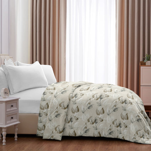 Trapunta Matrimoniale Invernale Stampata Piumino Caldo Piumone Prodotto Italiano Imbottitura Coperta Anallergica Traspirante - 22Nature