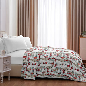 Trapunta Matrimoniale Invernale Stampata Piumino Caldo Piumone Prodotto Italiano Imbottitura Coperta Anallergica Traspirante - 37Winter 