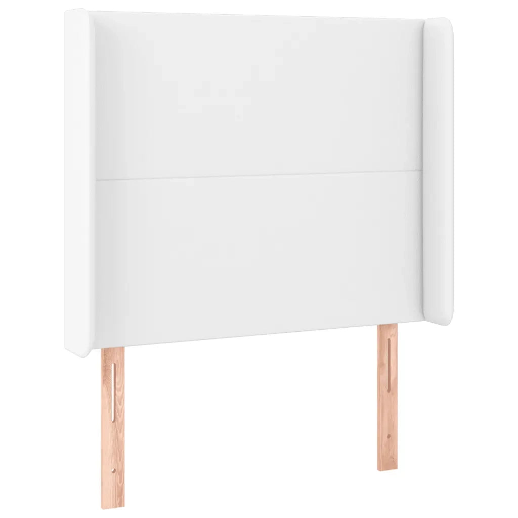 Testiera | Testata ad Orecchio Bianco 83x16x118/128 cm in Similpelle