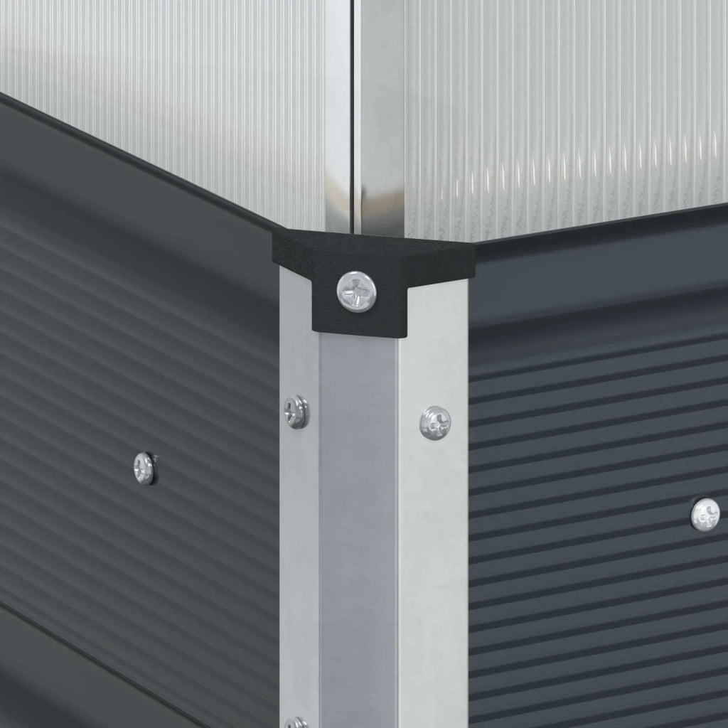 Fioriera Antracite 100 x 100 x 77 cm Acciaio zincato