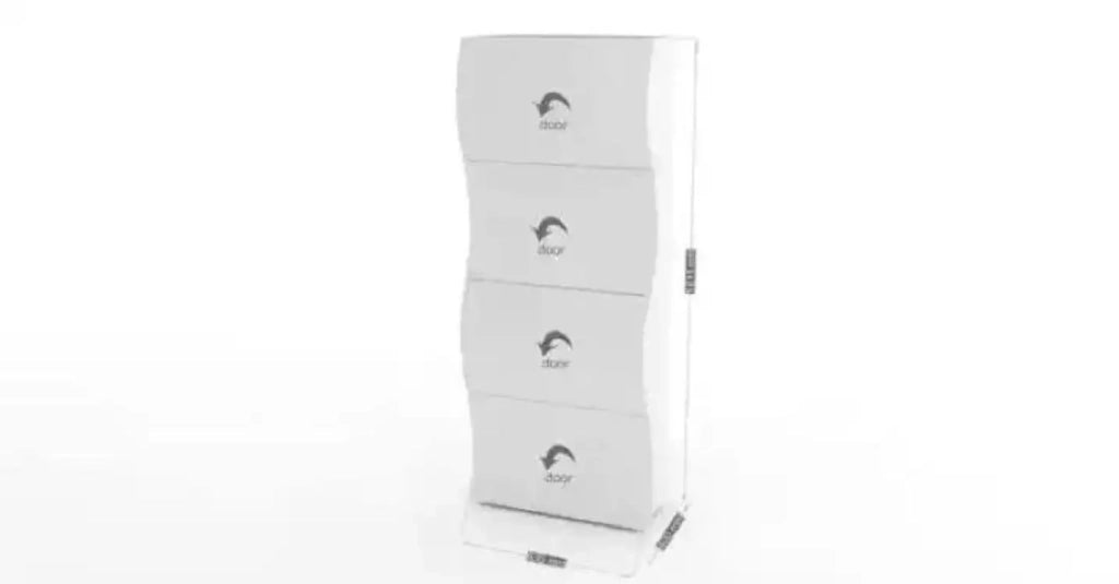 Scarpiera 4 ante L 71 x H 161.4 x P 26.6 cm 24 paia, bianco