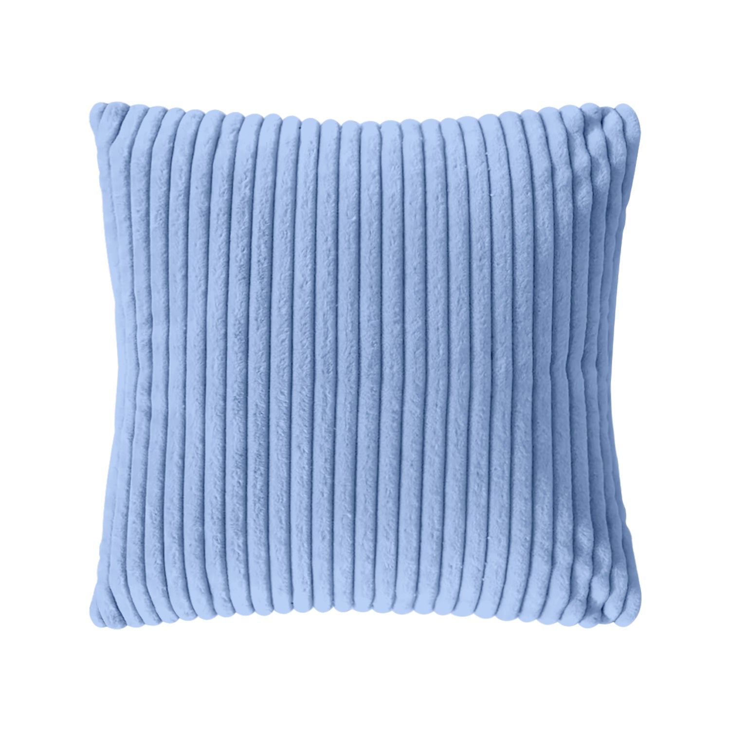 Cuscino In Ciniglia Quadrato Anima Compresa 50 x 50 Con Zip Fodera Moderna Super Morbido Per Divano Camera Letto Copri Cuscini Con Imbottitura - Azzurro