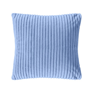 Cuscino In Ciniglia Quadrato Anima Compresa 50 x 50 Con Zip Fodera Moderna Super Morbido Per Divano Camera Letto Copri Cuscini Con Imbottitura - Azzurro